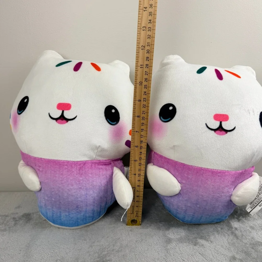 Gabbys Dollhouse Cakey Cat Plush Set of 2 Northwest Group‎ White Purple Blue